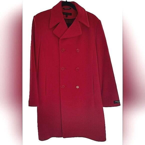 Anne Klein Lambswool Cashmere Coat Double Breasted SZ 10 EUC - Picture 2 of 16